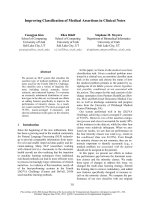 Tài liệu Báo cáo khoa học: Improving Classification of Medical Assertions in Clinical Notes