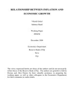 Tài liệu RELATIONSHIP BETWEEN INFLATION AND ECONOMIC GROWTH ppt