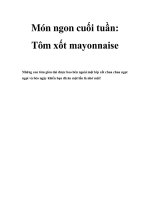 Tài liệu Món ngon cuối tuần: Tôm xốt mayonnaise pptx