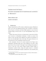 Tài liệu THE REINVENTION OF GENIUS WAGNER''''S TRANSFORMATION OF SCHOPENHAUER''''S AESTHETICS IN “BEETHOVEN” ppt