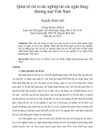 Quản trị rủi ro tác nghiệp tại các ngân hàng thương mại việt nam