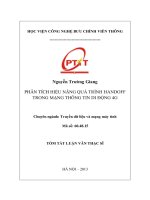 Phân tích hiệu năng quá trình handoff trong mạng thông tin di động 4g