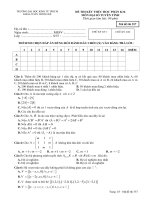 Tài liệu ĐỀ THI KẾT THÚC HOC PHẦN K36 MÔN ĐẠI SỐ TUYẾN TÍNH đề 357 pot