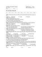 Tài liệu KIỂM TRA 15’ – LẦN 2 MÔN SINH HỌC 12 pdf