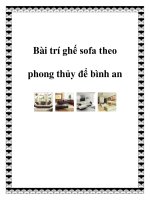Tài liệu Bài trí ghế sofa theo phong thủy để bình an doc