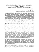 Tài liệu Vấn đề nông nghiệp, nông dân, nông thôn nhìn từ góc độ giữ vững xã hội chủ nghĩa doc