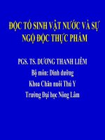 Tài liệu ĐỘC TỐ SINH VẬT NƯỚC VÀ SỰ NGỘ ĐỘC THỰC PHẨM docx