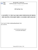 casyopée và việc dạy học khái niệm hàm số trong môi trường tích hợp nhiều cách biểu diễn hàm số