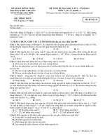 Tài liệu ĐỀ THI THỬ ĐẠI HỌC LẦN I NĂM 2013 MÔN VẬT LÝ: KHỐI A - TRƯỜNG THPT NGUYỄN QUANG DIỆU - MÃ ĐỀ THI 132 pot