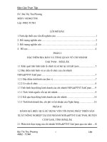 Báo cáo thực tập:Phân tích và đánh giá hiệu quả sử dụng vốn tín dụng phát triển sản xuất nông nghiệp