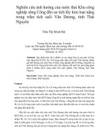 Nghiên cứu ảnh hưởng của nước thải khu công nghiệp sông công đến sự tích lũy kim loại nặng trong trầm tích suối văn dương, tỉnh thái nguyên