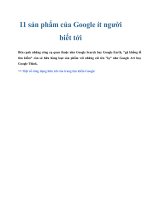 Tài liệu 11 sản phẩm của Google ít người biết tới potx