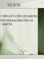 Tài liệu CHIẾN LƯỢC VÀ CHIẾN LƯỢC MARKETING ppt