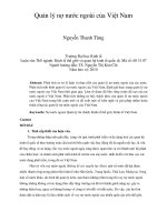 Quản lý nợ nước ngoài của việt nam