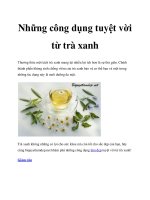 Tài liệu Những công dụng tuyệt vời từ trà xanh ppt