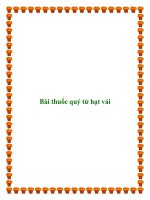 Tài liệu Bài thuốc quý từ hạt vải potx