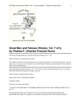 Tài liệu Great Men and Famous Women, Vol. 7 of 8 pot