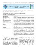 Tài liệu ẢNH HƯỞNG CỦA NHIỆT ĐỘ, MẬT ĐỘ TẢO VÀ LOẠI TẢO LÊN TỐC ĐỘ LỌC CỦA SÒ HUYẾT (ANADARA GRANOSA, Linne., 1758) pdf