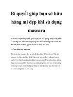 Tài liệu Bí quyết giúp bạn sở hữu hàng mi đẹp khi sử dụng mascara doc