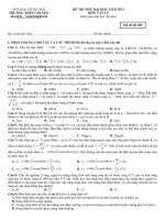 Tài liệu ĐỀ THI THỬ ĐẠI HỌC NĂM 2013 MÔN VẬT LÝ - TRƯỜNG THPT CHUYÊN HÀNỘI – AMSTERDAM - Mã đề thi 485 ppt