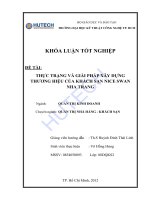 Tài liệu Luận văn:Thực trạng và giải pháp xây dựng thương hiệu của khách sạn Nice Swan Nha Trang pptx
