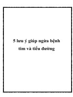 Tài liệu 5 lưu ý giúp ngừa bệnh tim và tiểu đường ppt