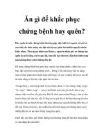 Tài liệu Ăn gì để khắc phục chứng bệnh hay quên? ppt