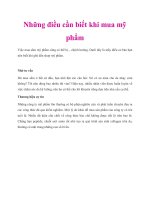 Tài liệu Những điều cần biết khi mua mỹ phẩm ppt