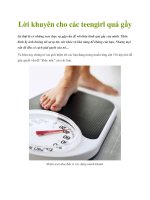 Tài liệu Lời khuyên cho các teengirl quá gầy potx