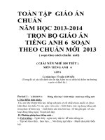GIÁO ÁN TIẾNG ANH 6 CHUẨN CẢ NĂM