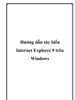Tài liệu Hướng dẫn tùy biến Internet Explorer 9 trên Windows docx