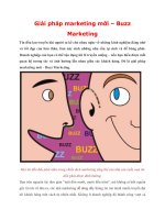 Tài liệu Giải pháp marketing mới – Buzz Marketing pptx