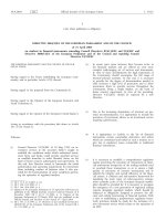 Tài liệu DIRECTIVE 2004/39/EC OF THE EUROPEAN PARLIAMENT AND OF THE COUNCIL ppt