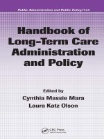 Tài liệu Handbook of Long-Term Care Administration and Policy pdf