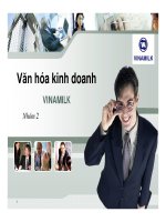 thuyết minh văn hóa kinh doanh công ty vinamilk