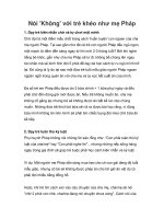 Tài liệu Nói ''''Không'''' với trẻ khéo như mẹ Pháp doc