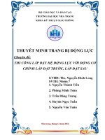 Tài liệu Chuyên đề: THI CÔNG LẮP ĐẶT HỆ ĐỘNG LỰC VỚI ĐỘNG CƠ CHÍNH LẮP ĐẶT TRƯỚC, LẮP ĐẶT SAU docx