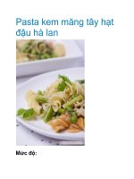 Tài liệu Pasta kem măng tây hạt đậu hà lan doc