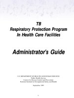 Tài liệu TB Respiratory Protection Program In Health Care Facilities doc