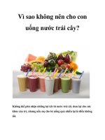Tài liệu Vì sao không nên cho con uống nước trái cây? doc
