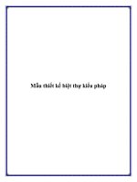 Tài liệu Mẫu thiết kế biệt thự kiểu pháp pot