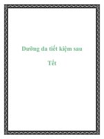 Tài liệu Dưỡng da tiết kiệm sau Tết doc