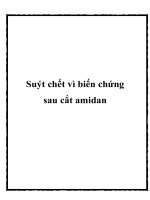 Tài liệu Suýt chết vì biến chứng sau cắt amidan pptx