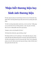 Tài liệu Nhận biết thương hiệu hay hình ảnh thương hiệu docx