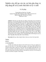 Nghiên cứu chế tạo xúc tác oxi hóa pha lỏng và ứng dụng để xử lý nước thải khó xử lý vi sinh
