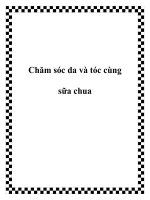 Tài liệu Chăm sóc da và tóc cùng sữa chua doc