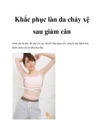 Tài liệu Khắc phục làn da chảy xệ sau giảm cân pptx