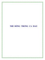 Tài liệu NHI ĐỒNG TRONG CA DAO potx