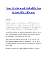 Tài liệu Quan hệ giữa hoạch định chiến lược và thực hiện chiến lược docx