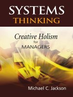 Tài liệu Systems Thinking: Creative Holism for Managers Michael C. Jackso doc